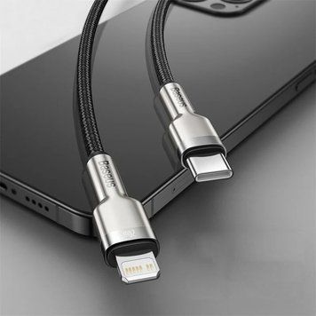 Кабель Baseus Cafule Series Metal Type-C to Lightning PD 20W (2m) (CATLJK-B) 49178 фото