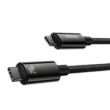 Кабель Baseus Tungsten Gold Type-C to Type-C Cable 240W (1m) (CAWJ04000) 70523 фото