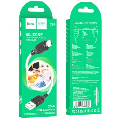 Дата кабель Hoco X90 Cool silicone USB to MicroUSB (1m)