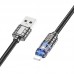 Дата кабель Hoco U122 Lantern Transparent Discovery Edition USB to Lightning (1.2m)