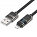 Дата кабель Hoco U137 Line with display USB to Lightning 2.4A/12W (1.2m)