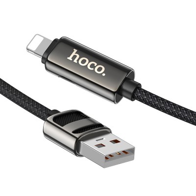 Дата кабель Hoco U137 Line with display USB to Lightning 2.4A/12W (1.2m)