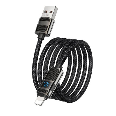Дата кабель Hoco U137 Line with display USB to Lightning 2.4A/12W (1.2m)