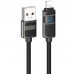 Дата кабель Hoco U137 Line with display USB to Lightning 2.4A/12W (1.2m)