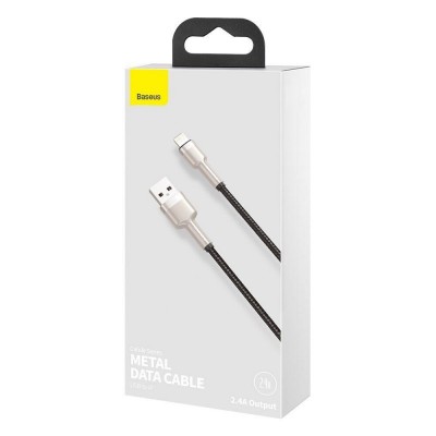 Дата кабель Baseus Cafule Series Metal USB to Lightning 2.4A (2m) (CALJK-B0)