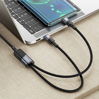Дата кабель Hoco U139 Type-C to Type-C/Type-C 100W (1.2m)