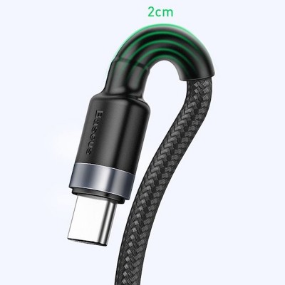 Дата кабель Baseus Cafule QC Double-Sided Blind Interpolation USB to Type-C 40W (1m) (CATKLF-PG)