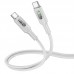 Дата кабель Hoco U120 Transparent explore intelligent power-off PD 60W Type-C to Type-C (1.2m)
