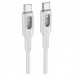 Дата кабель Hoco U120 Transparent explore intelligent power-off PD 60W Type-C to Type-C (1.2m)