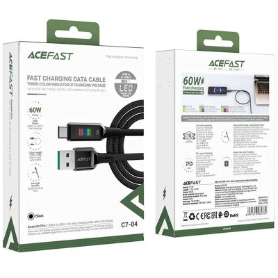 Дата кабель Acefast C7-04 USB-A to USB-C zinc alloy (1.2m)