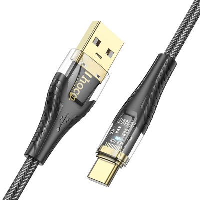 Дата кабель Hoco U121 Gold standart Transparent Discovery Edition USB to Type-C (1.2m)