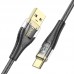 Дата кабель Hoco U121 Gold standart Transparent Discovery Edition USB to Type-C (1.2m)