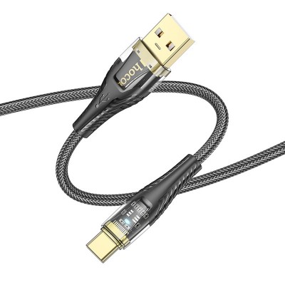 Дата кабель Hoco U121 Gold standart Transparent Discovery Edition USB to Type-C (1.2m)