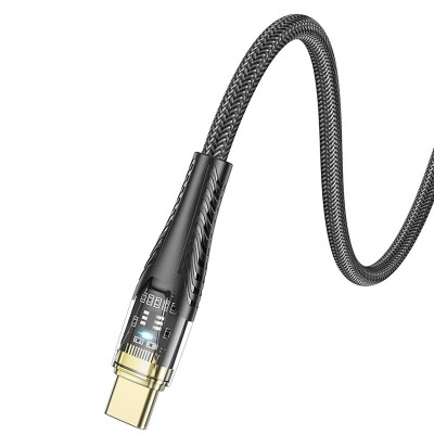 Дата кабель Hoco U121 Gold standart Transparent Discovery Edition USB to Type-C (1.2m)