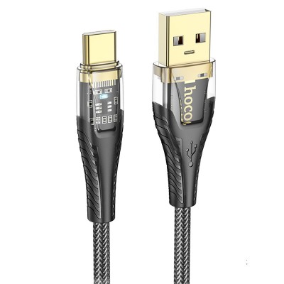 Дата кабель Hoco U121 Gold standart Transparent Discovery Edition USB to Type-C (1.2m)