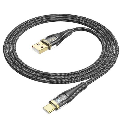 Дата кабель Hoco U121 Gold standart Transparent Discovery Edition USB to Type-C (1.2m)