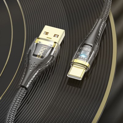 Дата кабель Hoco U121 Gold standart Transparent Discovery Edition USB to Type-C (1.2m)
