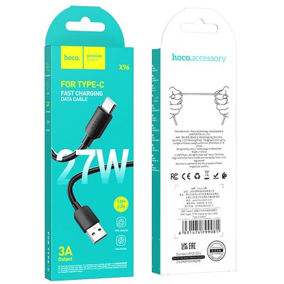 Дата кабель Hoco X96 Hyper USB to Type-C 27W (1m)