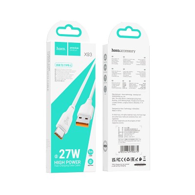 Дата кабель Hoco X93 Force USB to Type-C 27W (1m)