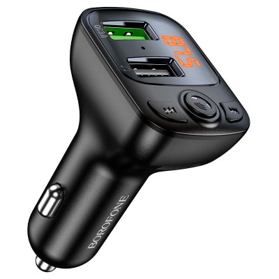 АЗУ FM модулятор Borofone BC41 Eminency QC3.0 (2USB-A)