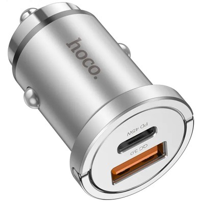 АЗУ Hoco NZ10 Handy PD45W+QC3.0 (1USB-A/1C) + кабель Type-C to Lightning