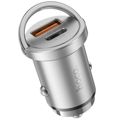 АЗУ Hoco NZ10 Handy PD45W+QC3.0 (1USB-A/1C) + кабель Type-C to Lightning