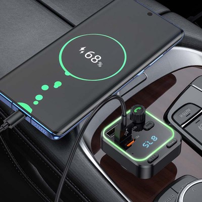 АЗУ FM модулятор Borofone BC53 Highway PD20W+QC3.0 (2USB-A/1C)