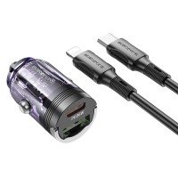 АЗУ Borofone BZ29A Talented PD36W+QC3.0 (1USB-A/1C) + кабель Type-C to Lightning