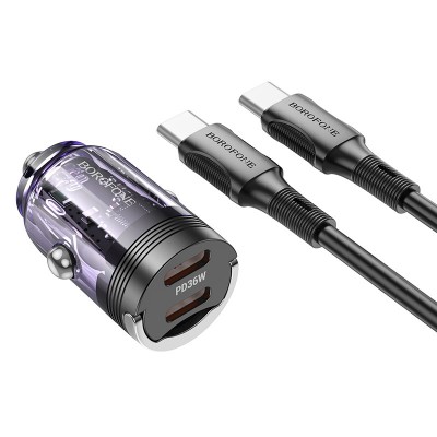 АЗУ Borofone BZ29B Outstanding PD36W (2USB-C) + кабель Type-C to Type-C