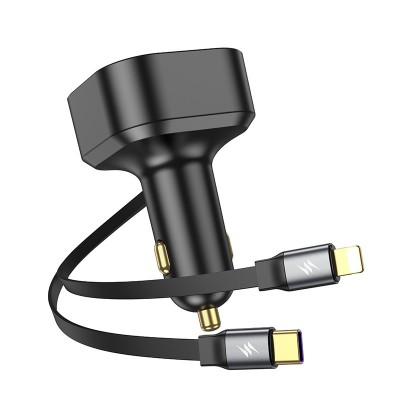 АЗУ Hoco NZ13 Clever PD30W + выдвижные кабеля Type-C and Lightning