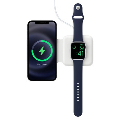 БЗУ Wireless Charger with Magsafe 2in1 for Apple (AAA) (box)