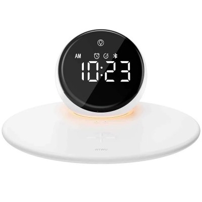 БЗУ WIWU Wi-W017 15W Wireless Charger+Digital Alarm+Bluetooth Speaker