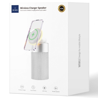 БЗУ WIWU Wi-W022 3 in 1 Wireless Charger+Bluetooth Speaker