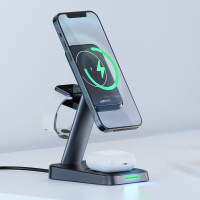 БЗУ Acefast E3 desktop 3-in-1 (with MagSafe)