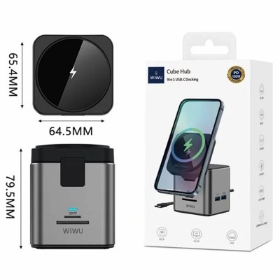 БЗУ + HUB WIWU Wi-W025 Cube 9in1 USB-C