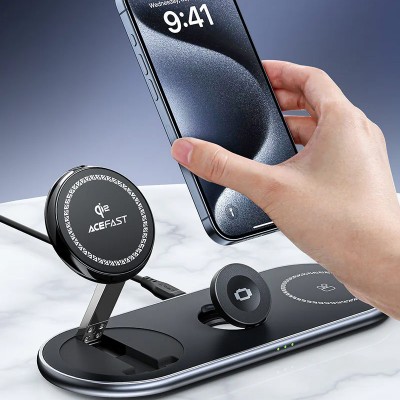БЗУ Acefast E19 Qi2 desktop 3-in-1