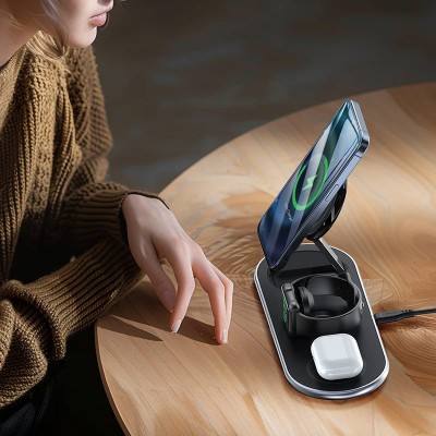 БЗУ Acefast E19 Qi2 desktop 3-in-1
