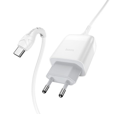 СЗУ Hoco C72Q Glorious QC3.0 18W (1USB-A) + кабель USB to Type-C
