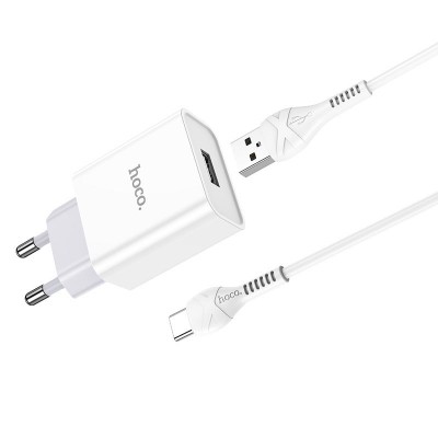 СЗУ Hoco C81A Asombroso 2.1A (1USB-A) + кабель USB to Type-C