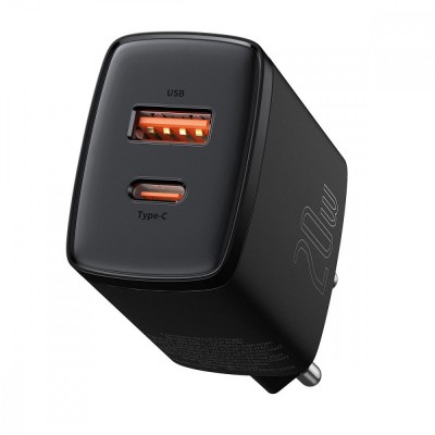СЗУ Baseus Compact Quick Charger 20W QC+PD (1USB-A/1C) (CCXJ-B)