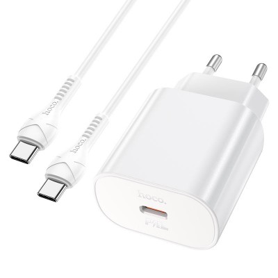 СЗУ Hoco N22 Jetta PD25W (1USB-C) + кабель Type-C to Type-C