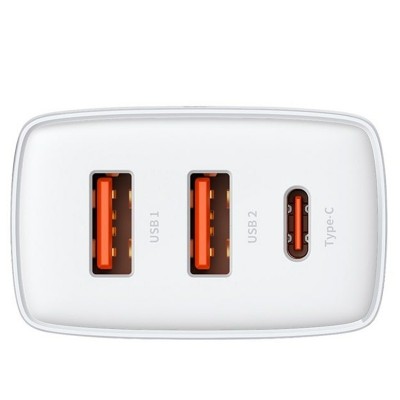 СЗУ Baseus Compact Quick Charger 30W QC+PD (2USB-A/1C) (CCXJ-E)