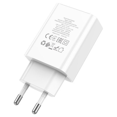 СЗУ Hoco C100A with digital display PD20W+QC3.0 (1USB-A/1C)