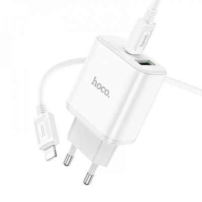 СЗУ Hoco C105A Stage PD20W+QC3.0 (1USB-A/1C) + кабель Type-C to Lightning