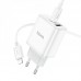 СЗУ Hoco C105A Stage PD20W+QC3.0 (1USB-A/1C) + кабель Type-C to Lightning