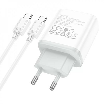 СЗУ Hoco C105A Stage PD20W+QC3.0 (1USB-A/1C) + кабель Type-C to Type-C