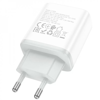 СЗУ Hoco C105A Stage PD20W+QC3.0 (1USB-A/1C)
