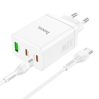 СЗУ Hoco N33 Start PD35W (1USB-A/2C) + кабель Type-C to Type-C