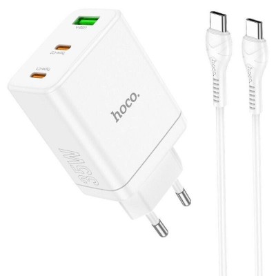 СЗУ Hoco N33 Start PD35W (1USB-A/2C) + кабель Type-C to Type-C