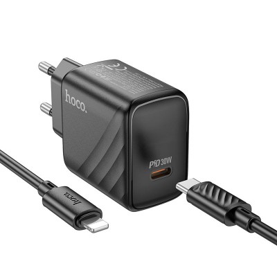 СЗУ Hoco CS22A Value PD30W (1USB-C) + кабель Type-C to Lightning